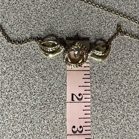 Vintage NRT CZ Gold Toned Necklace - Picture 6 of 7